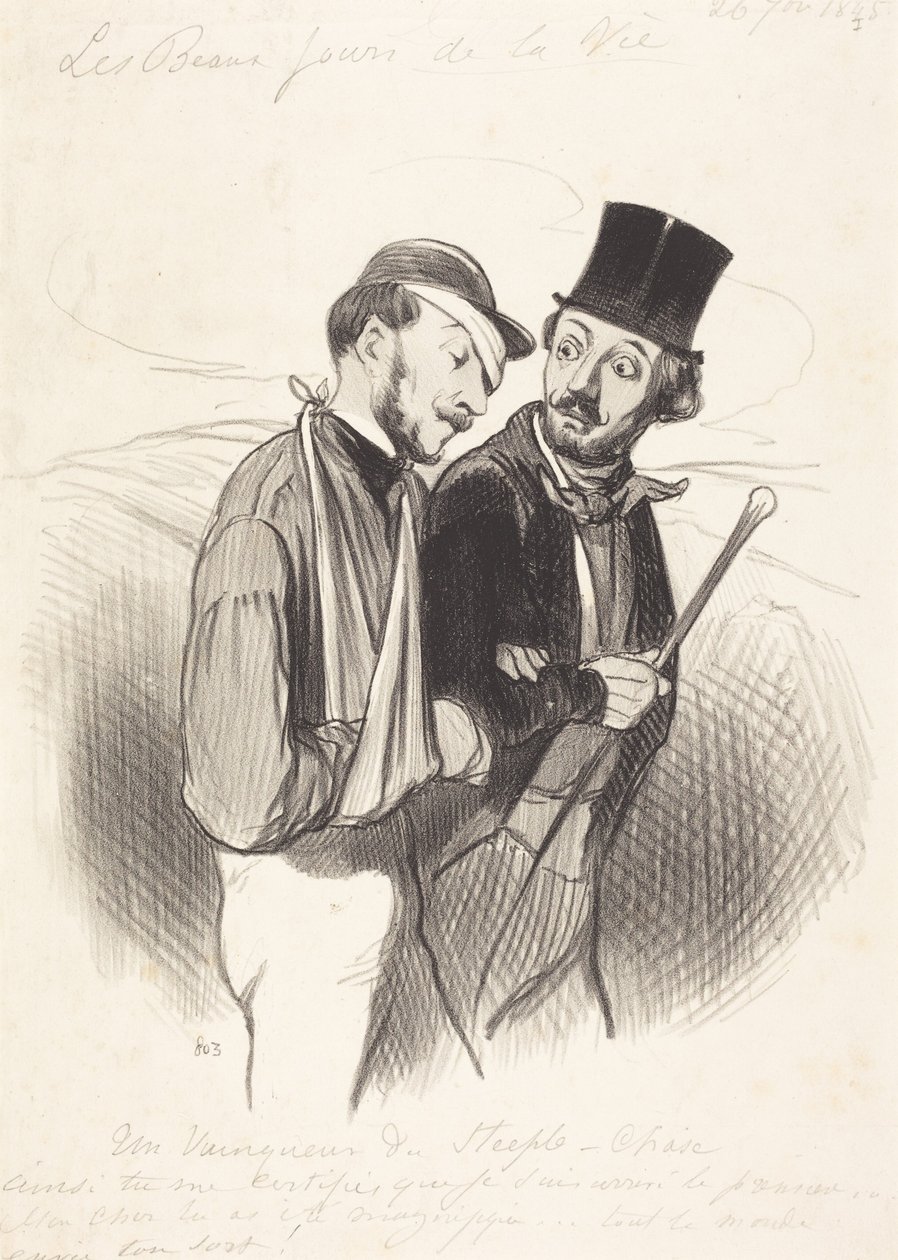 En vinner av et hinderløp av Honoré Daumier