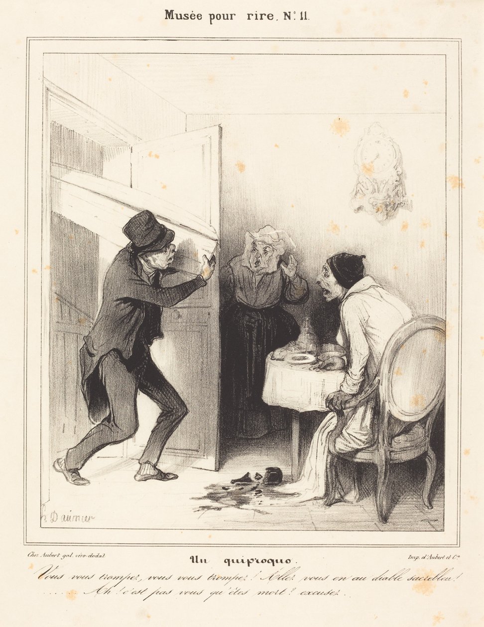 En misforståelse - De tar feil... gå... til helvete... av Honoré Daumier