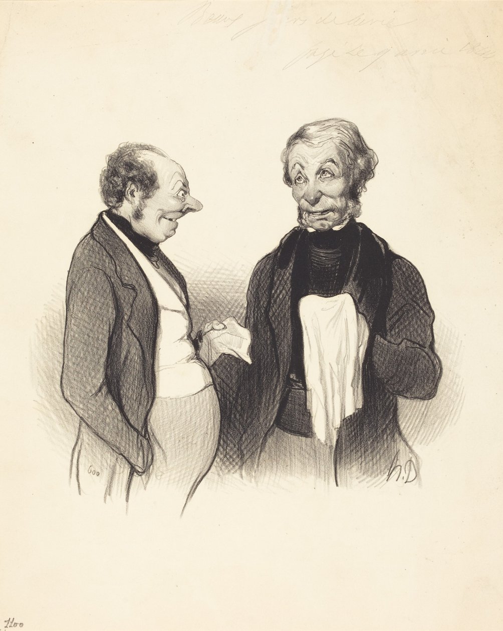 En gledelig nyhet av Honoré Daumier