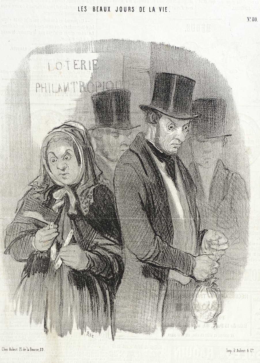 Et filantropisk lotteri av Honoré Daumier