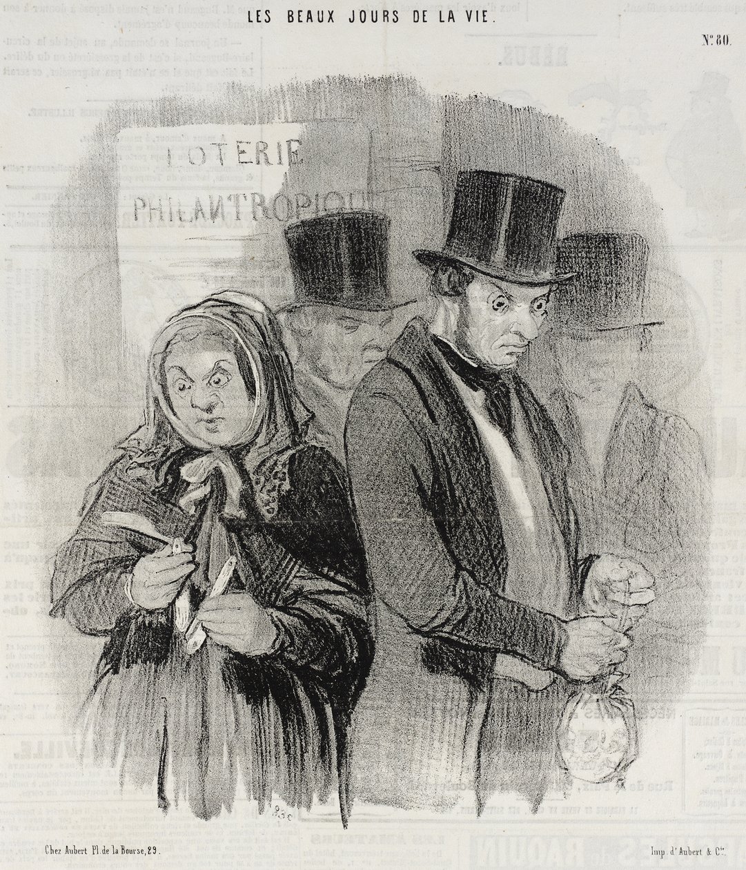 Et filantropisk lotteri av Honoré Daumier