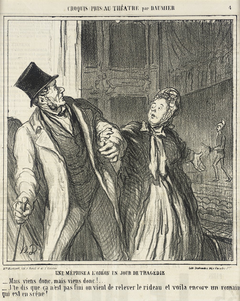 En misforståelse på Odéon... av Honoré Daumier