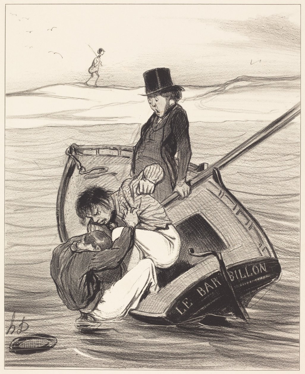 Et opprør om bord av Honoré Daumier