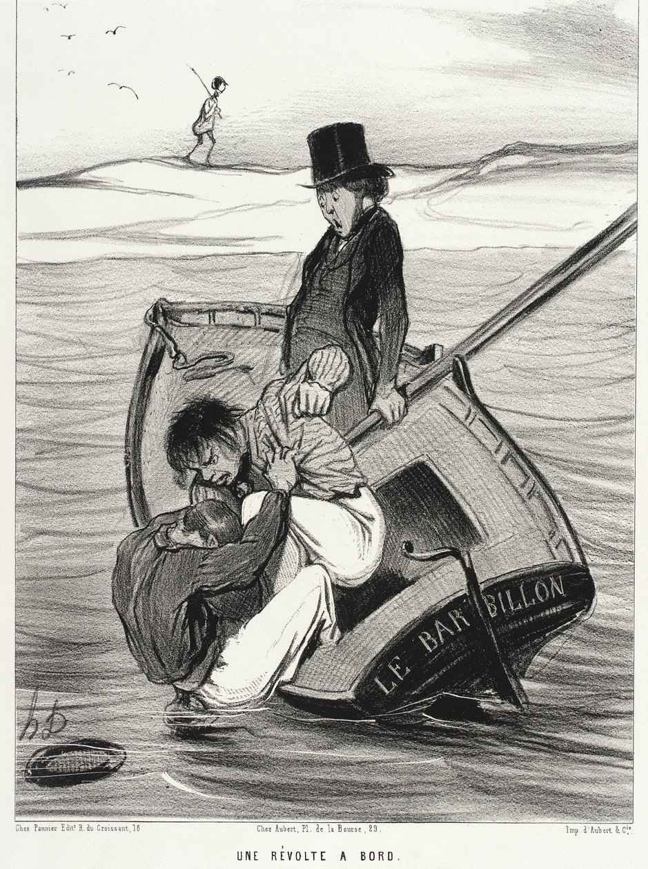 Et opprør om bord av Honoré Daumier