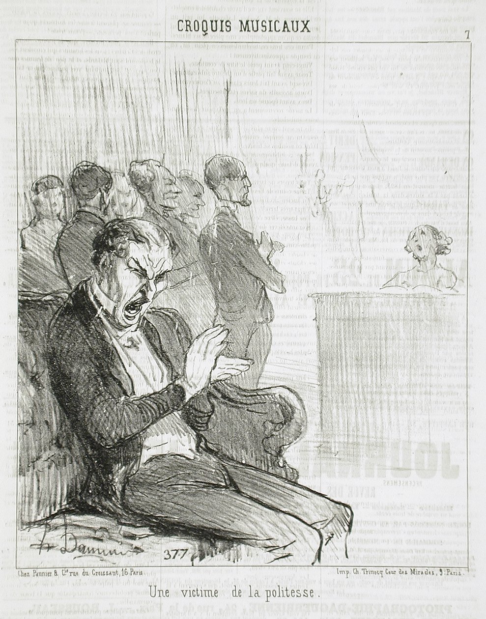 Et offer for høfligheten av Honoré Daumier
