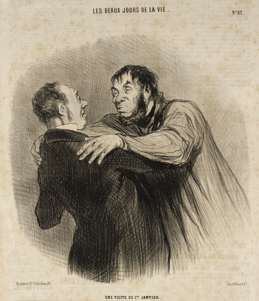Et besøk 1. januar av Honoré Daumier