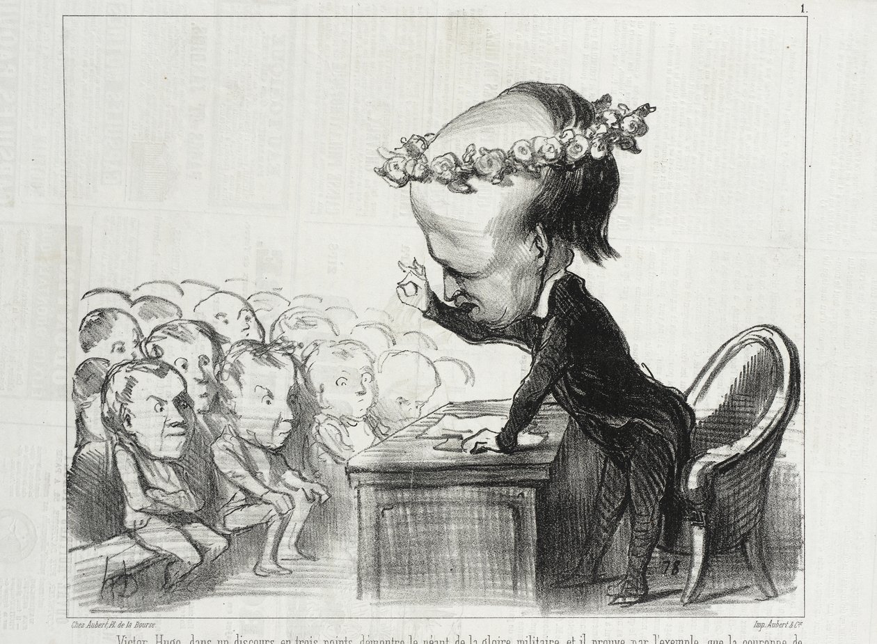 Victor Hugo i en tale i tre punkter... av Honoré Daumier