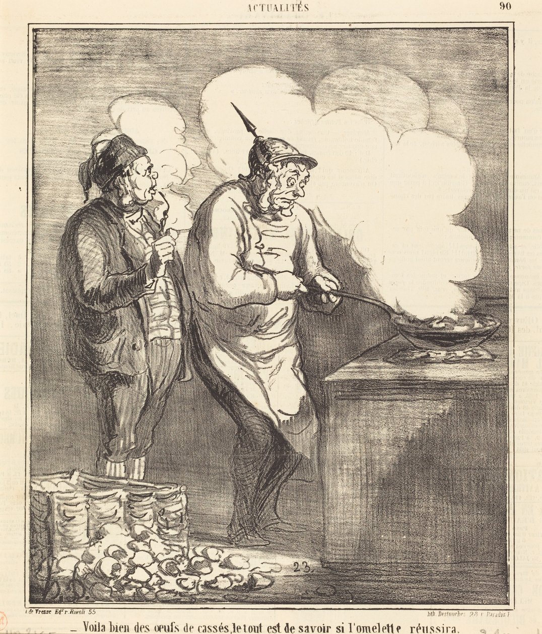Det er jammen mange knuste egg... av Honoré Daumier