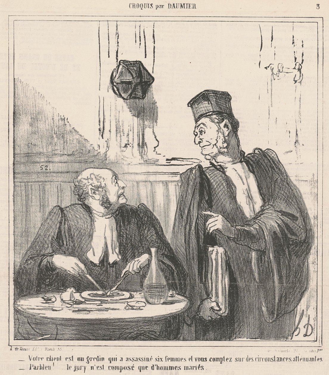 Klienten Deres er en skurk ... av Honoré Daumier