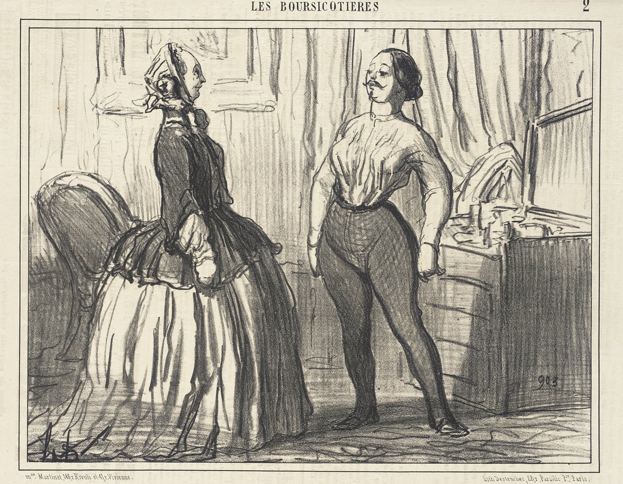 La oss se... Ser jeg mandig nok ut slik? av Honoré Daumier