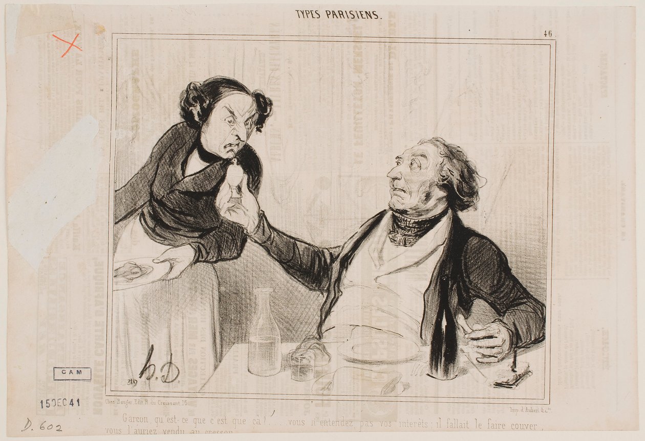 Kelner, hva er dette?… av Honoré Daumier
