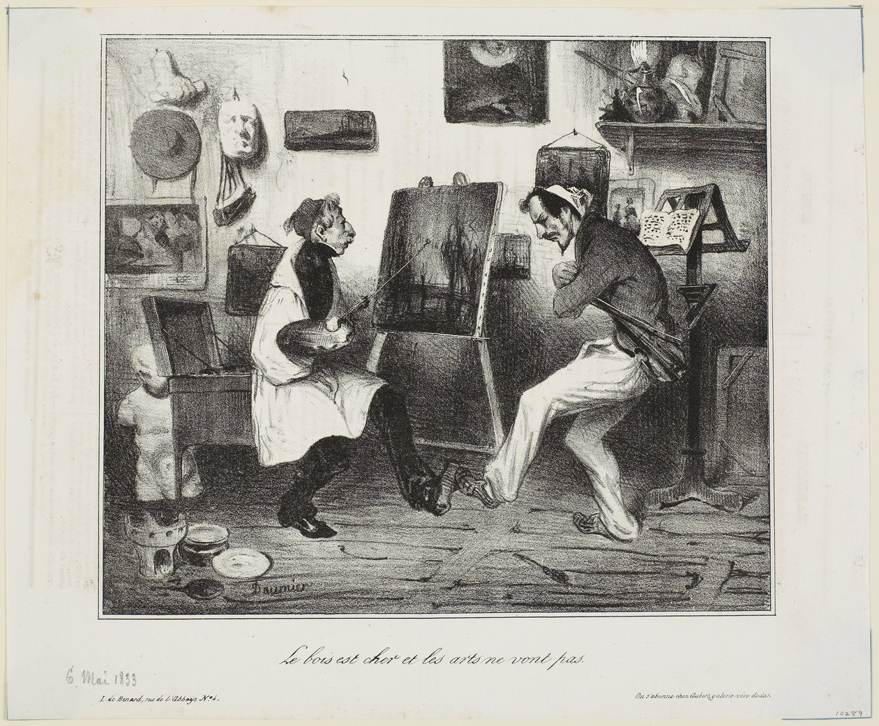 Tre er dyrt, og kunsten går det ikke bra av Honoré Daumier