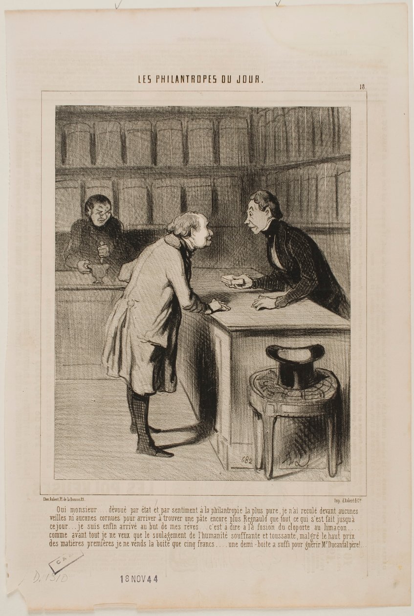 Ja, monsieur, fullt viet staten og min filantropiske skjebne… av Honoré Daumier