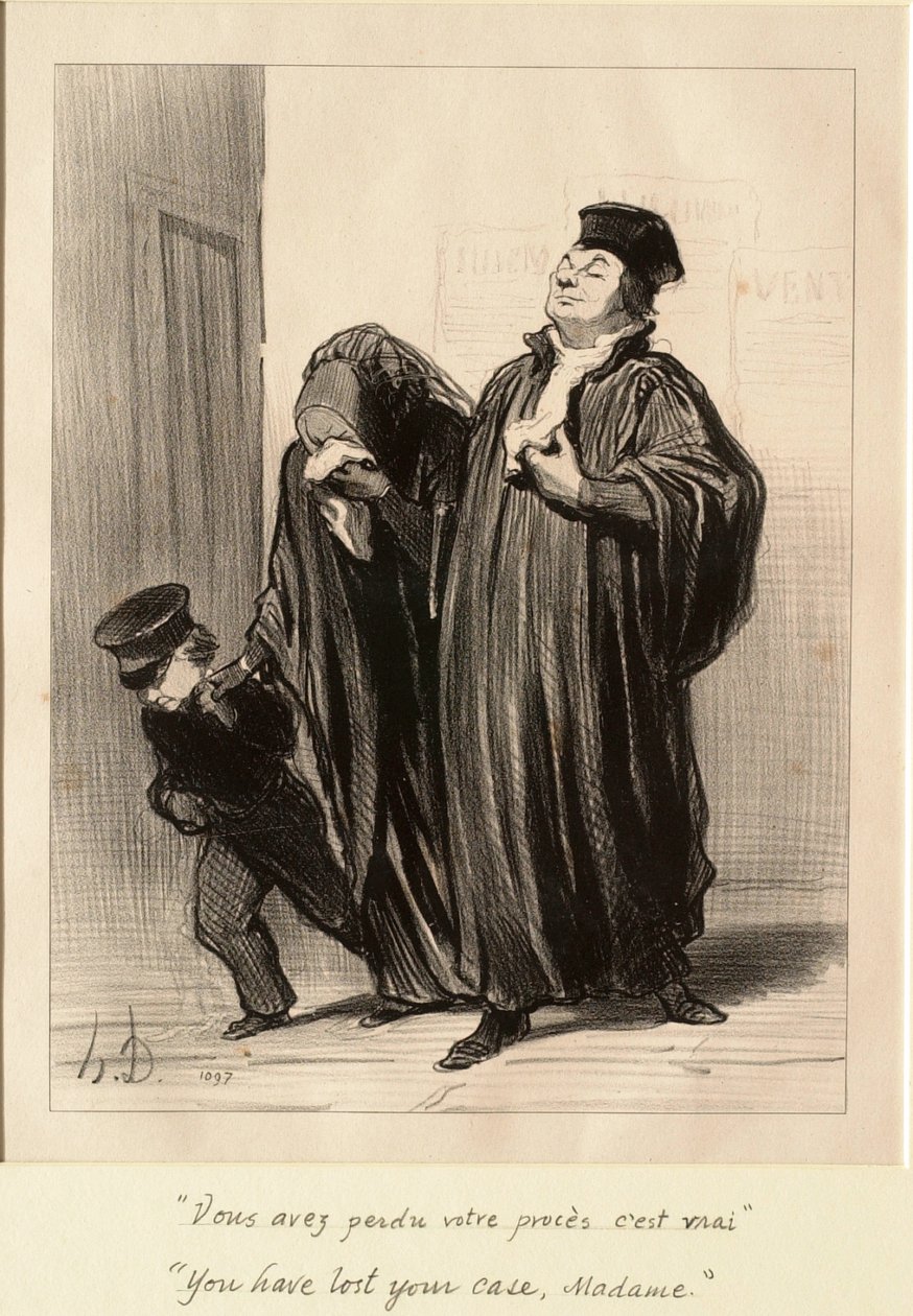 De har tapt saken Deres, madame av Honoré Daumier