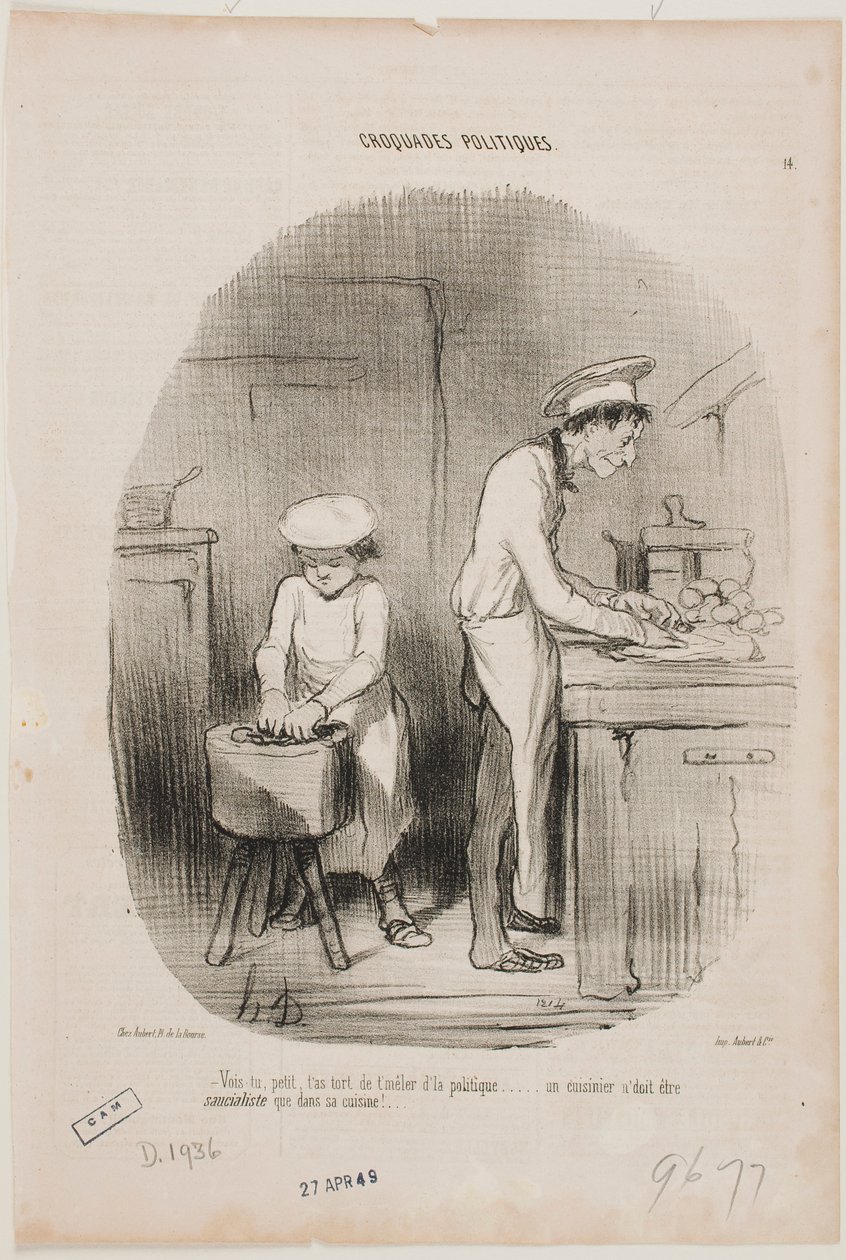 Ser du, unge mann, du burde virkelig ikke blande deg inn i politikken. av Honoré Daumier