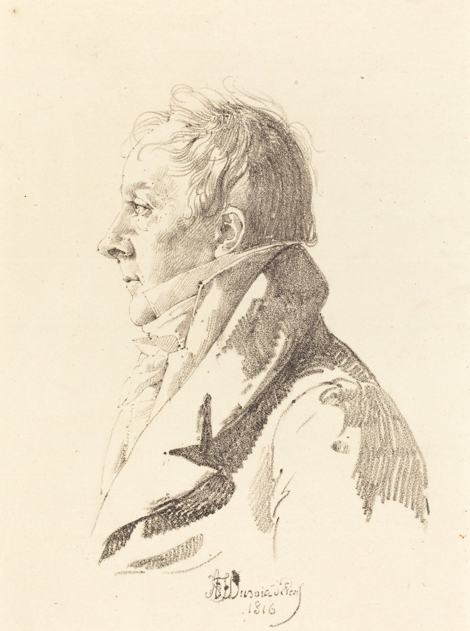 Portrett av en mann av Honore Jean Dubois Duperray