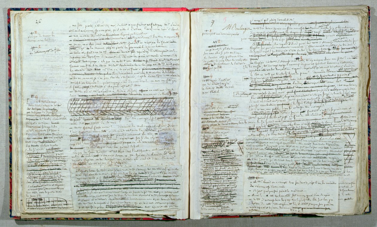 Side 26 og 27 i manuskriptet til 