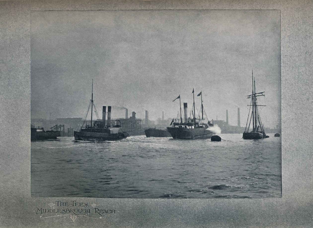 The Tees, Middlesbrough Reach, 1919 av Hood and Co. Ltd