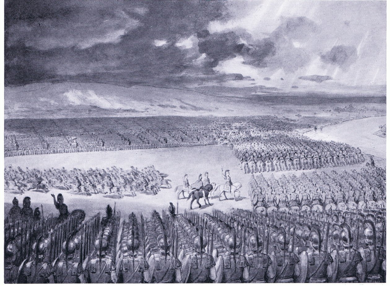 Porus venter på angrepet av Alexander 326 f.Kr av Horace van Ruith
