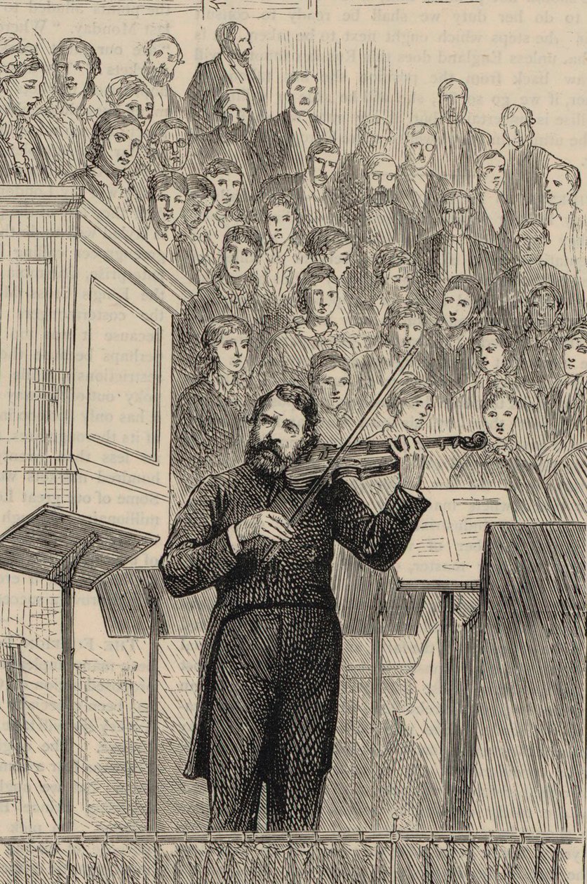 Portrett av fiolinisten og komponisten Joseph Joachim 1831-1907, 1877. av Horace Harral