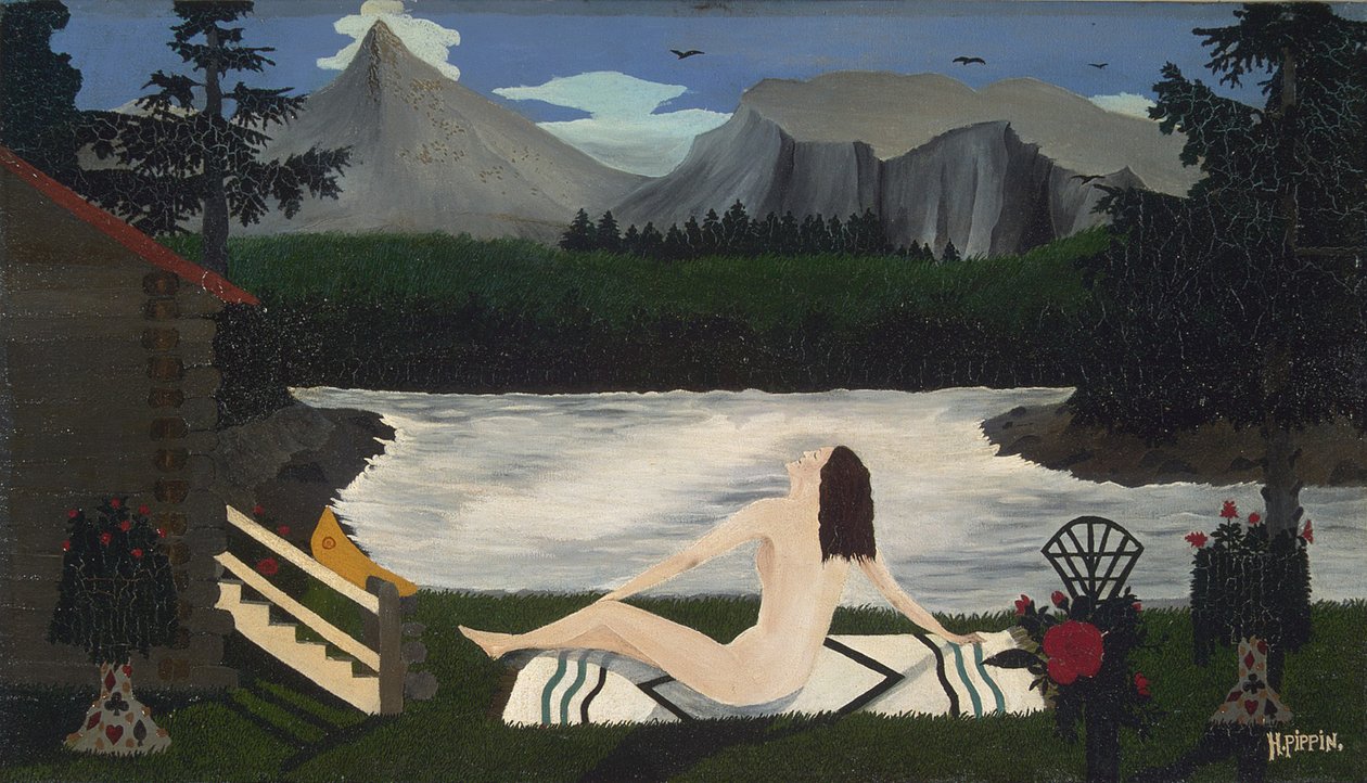 Lady of the Lake, ca. 1936-39 (olje på lerret) av Horace Pippin