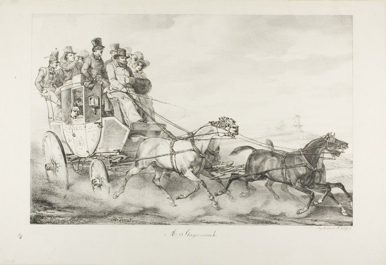 En diligens av Emile Jean Horace Vernet