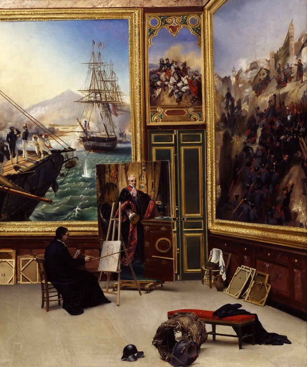 Bror Philippe kopierer portrettet av Marquis de Fontanes i Versailles-museet av Emile Jean Horace Vernet