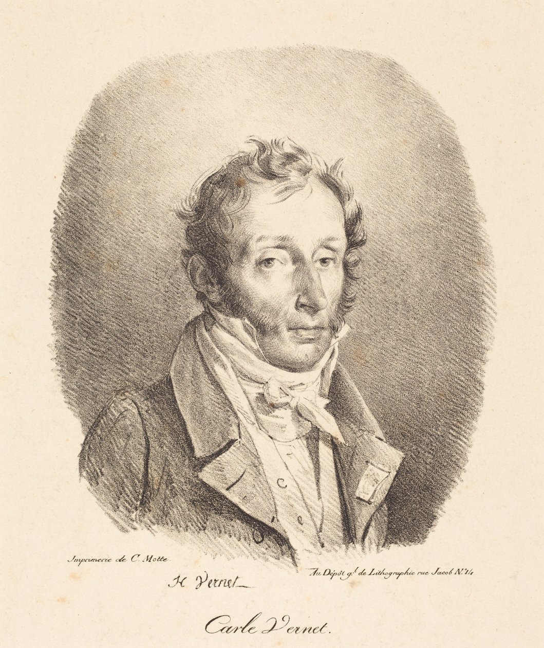 Byste av Carle Vernet av Horace Vernet