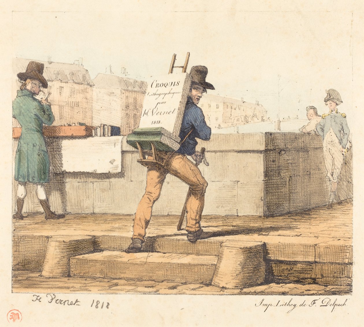 Frontispis til porteføljen «Croquis Lithographiques par H. Vernet» av Horace Vernet