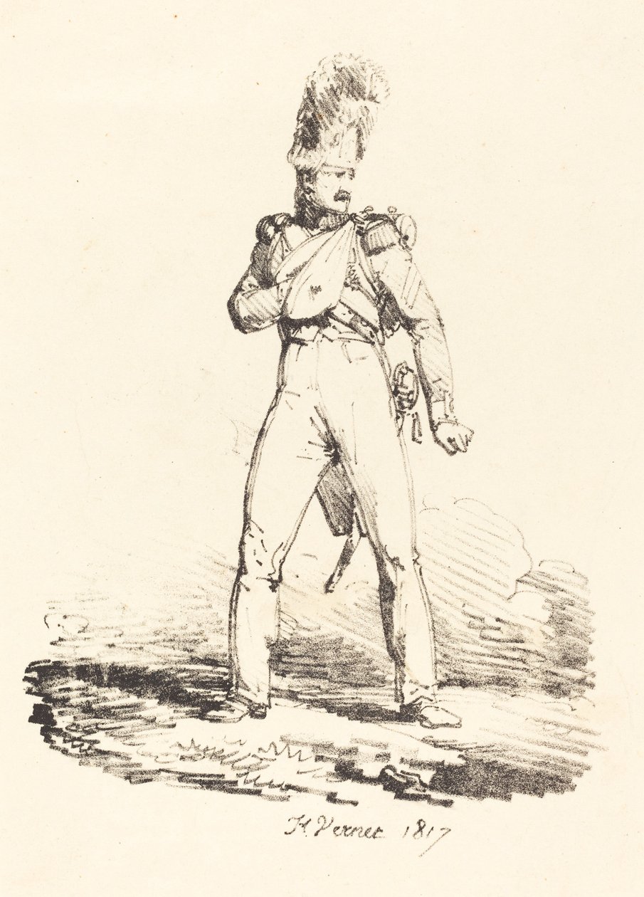 Grenadier av Emile Jean Horace Vernet