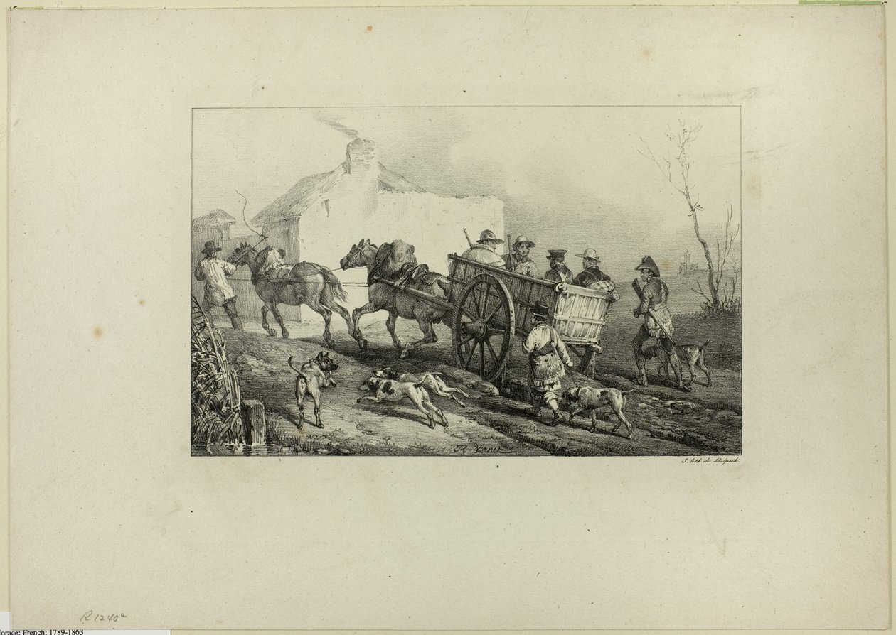 Jegere av Emile Jean Horace Vernet