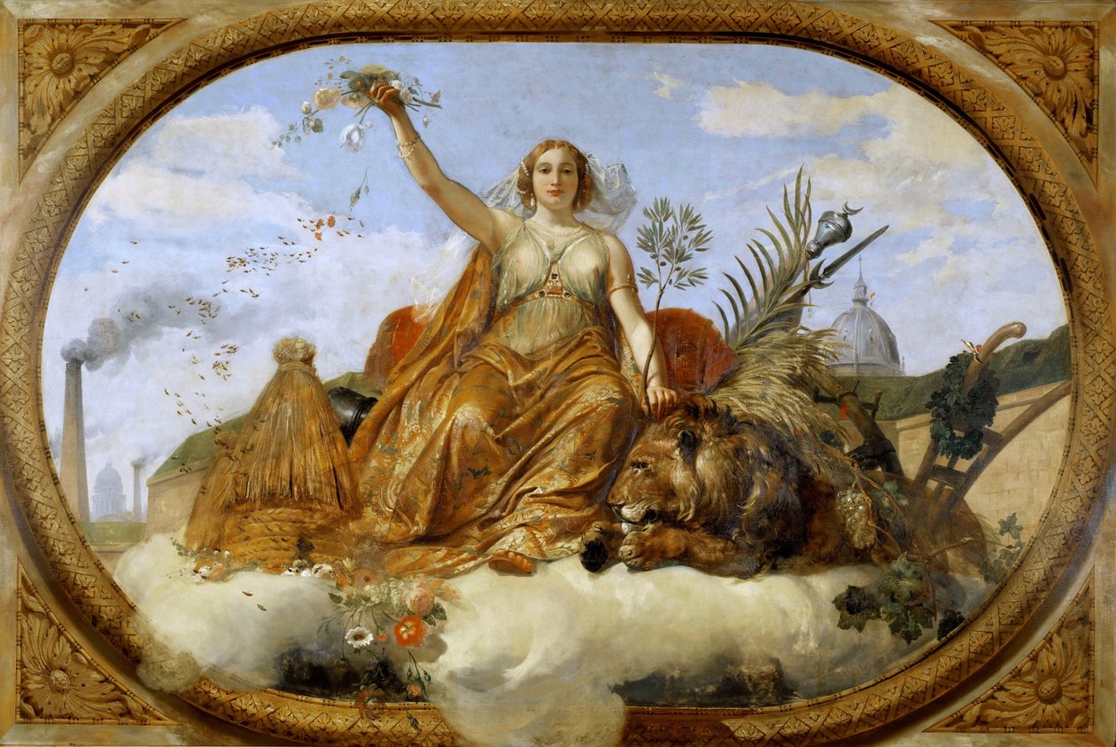Fredstakmaleri, Salle des Pas Perdus, 1839-1847. av Emile Jean Horace Vernet
