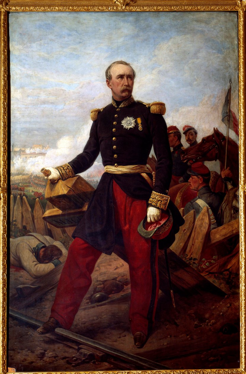 Portrett til fots av Patrice de Mac Mahon, marechal av Frankrike i 1859, hertug av Magenta (1808-1893) representant for republikken fra 1873 til 1879 i slaget ved Magenta 4. juni av Emile Jean Horace Vernet