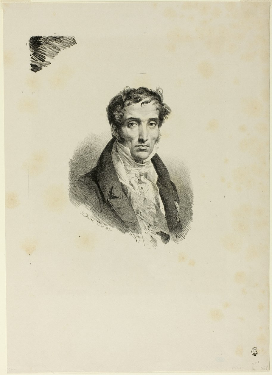 Portrett av Pierre Guerin av Emile Jean Horace Vernet