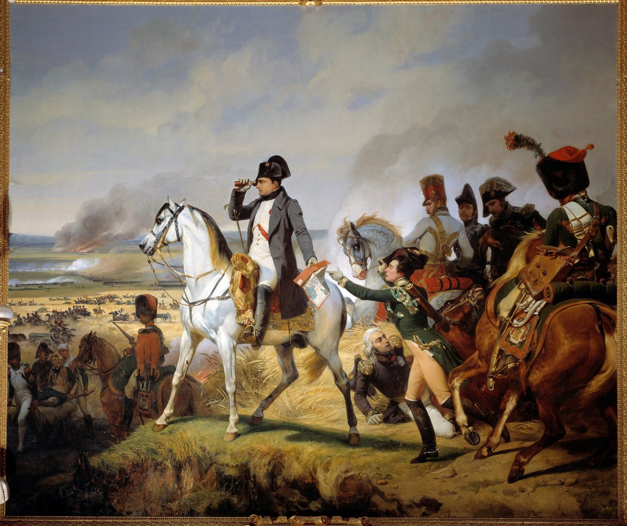 Slaget ved Wagram 6. juli av Emile Jean Horace Vernet