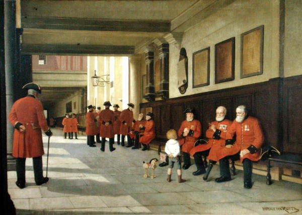 Lille Peter og Chelsea-pensjonistene (olje på lerret) av Horace van Ruith
