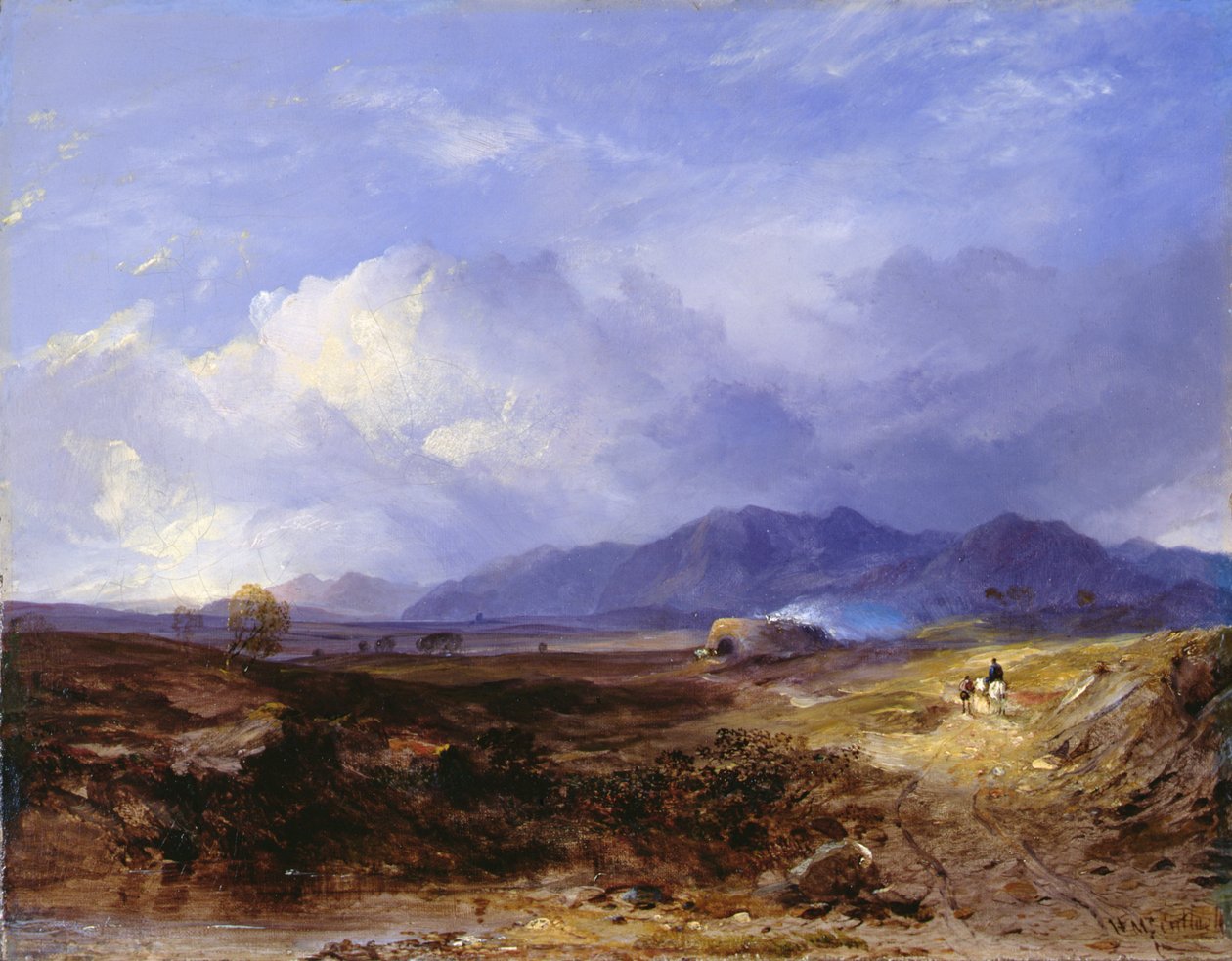 A Drove Road i det vestlige høylandet, ca. 1850 (olje på lerret) av Horatio McCulloch