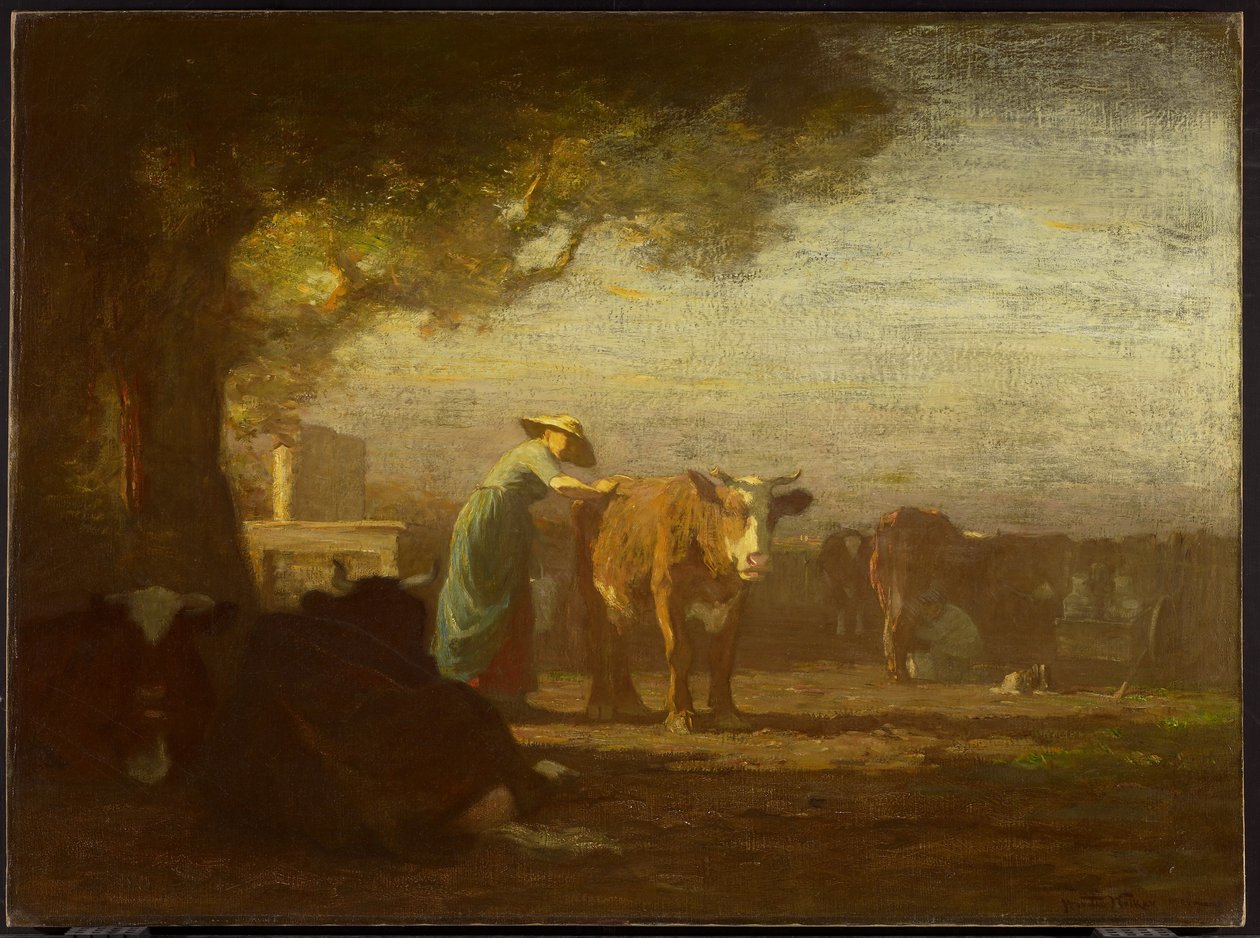 Melkegården, ca. 1908 av Horatio Walker