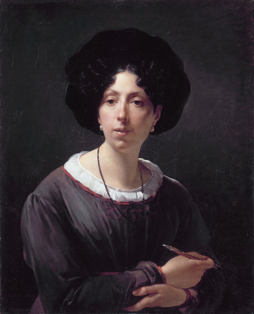 Selvportrett av Hortense Haudebourt Lescot