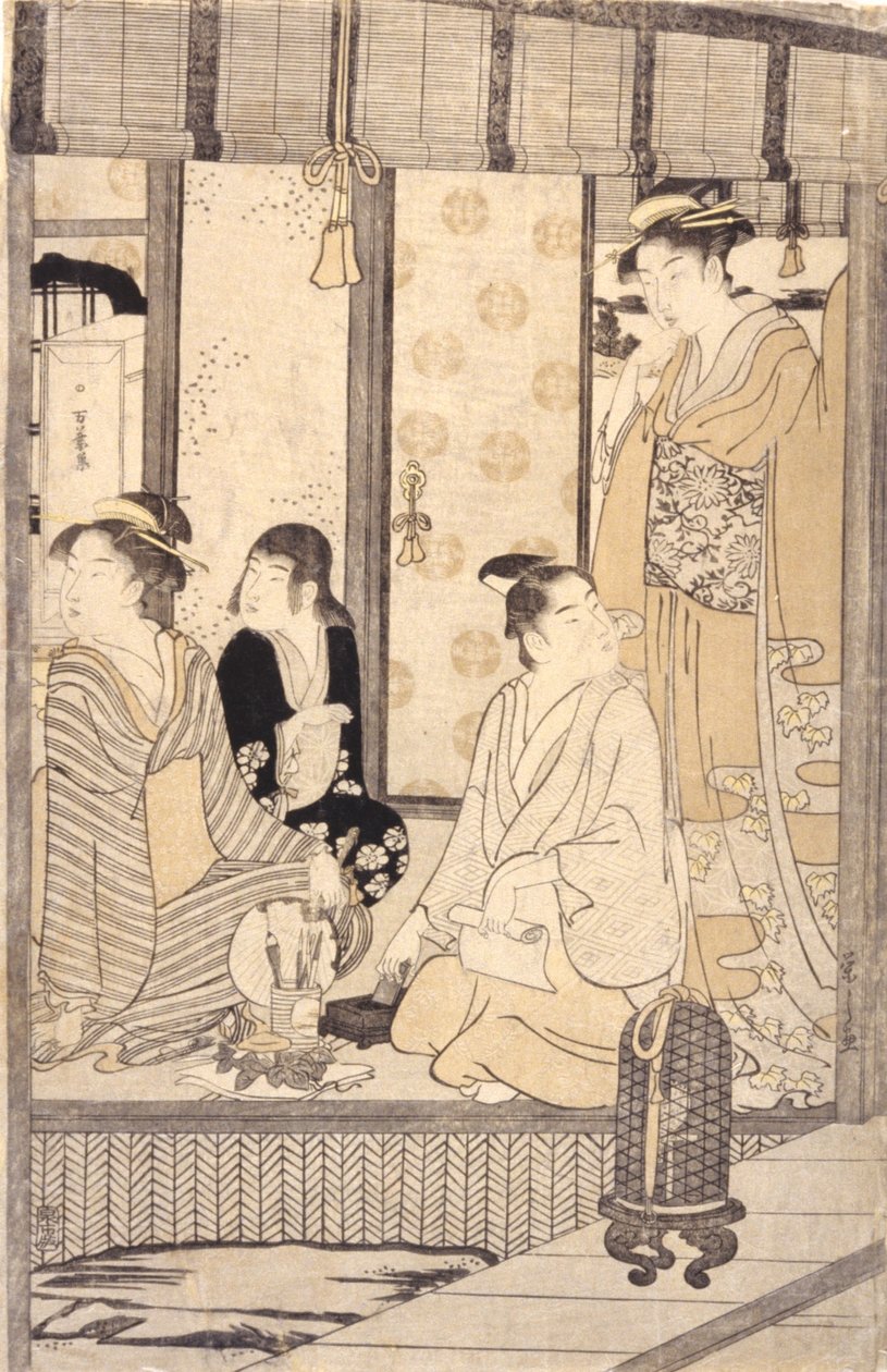 Morning Glory (Asago) (farget treblokktrykk) av Hosoda Eishi
