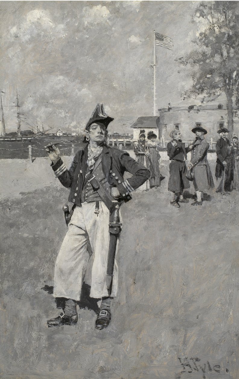 A Privateersman Ashore, 1893 (olje på Russells lerretstavle) av Howard Pyle