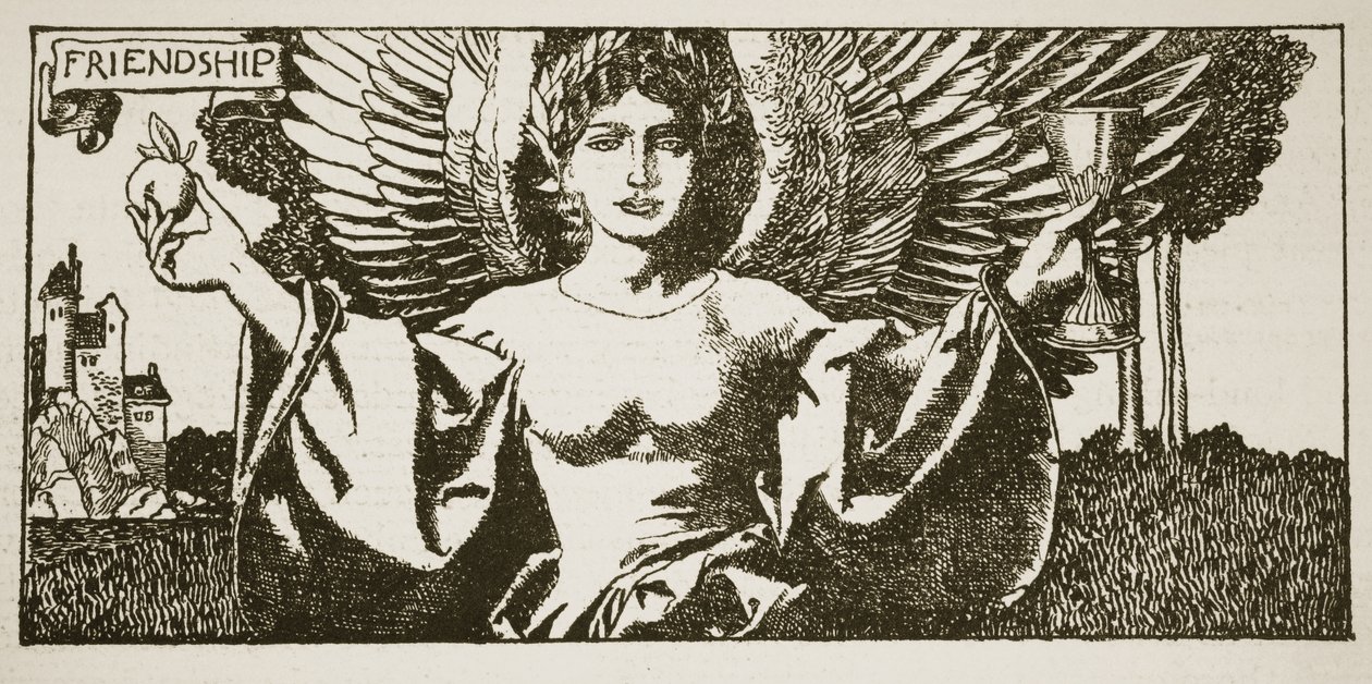 Vennskap, illustrasjon fra "The Story of the Champions of the Round Table" av Howard Pyle