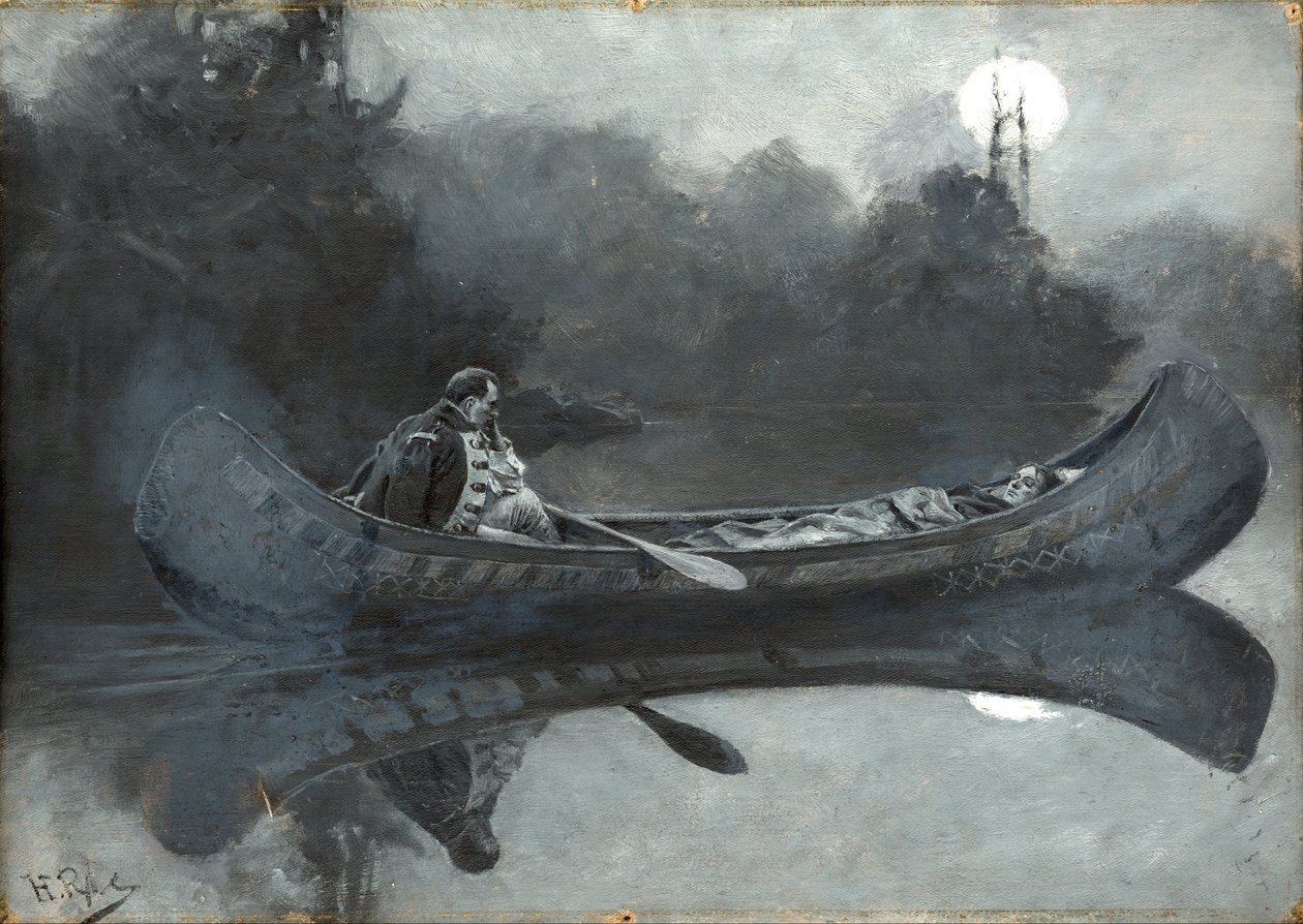 Mitt hat mot ham så plutselig ut til å ha tatt vingene A Wounded Enemy av Howard Pyle