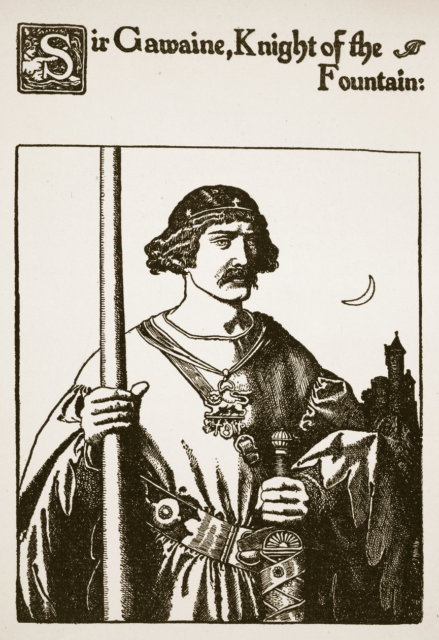 Sir Gawaine, Knight of the Fountain, illustrasjon fra 