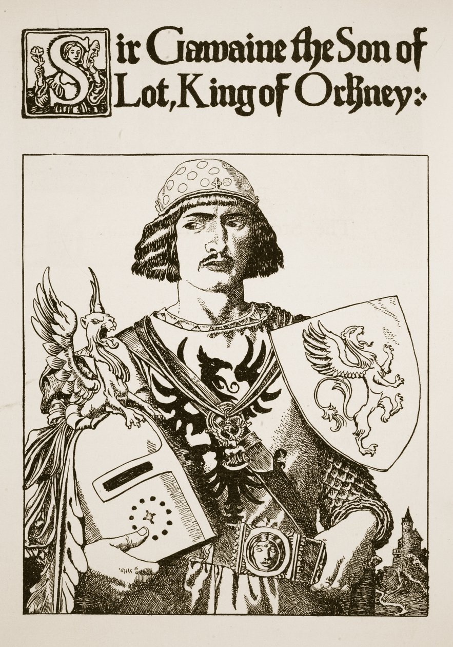 Sir Gawaine the Son of Lot, King of Orkney, illustrasjon fra 