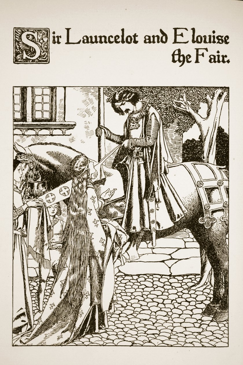 Sir Launcelot og Elouise the Fair, illustrasjon fra 