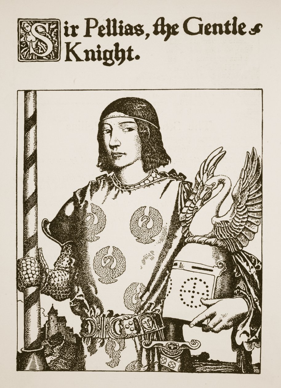 Sir Pellias, the Gentle Knight, illustrasjon fra 