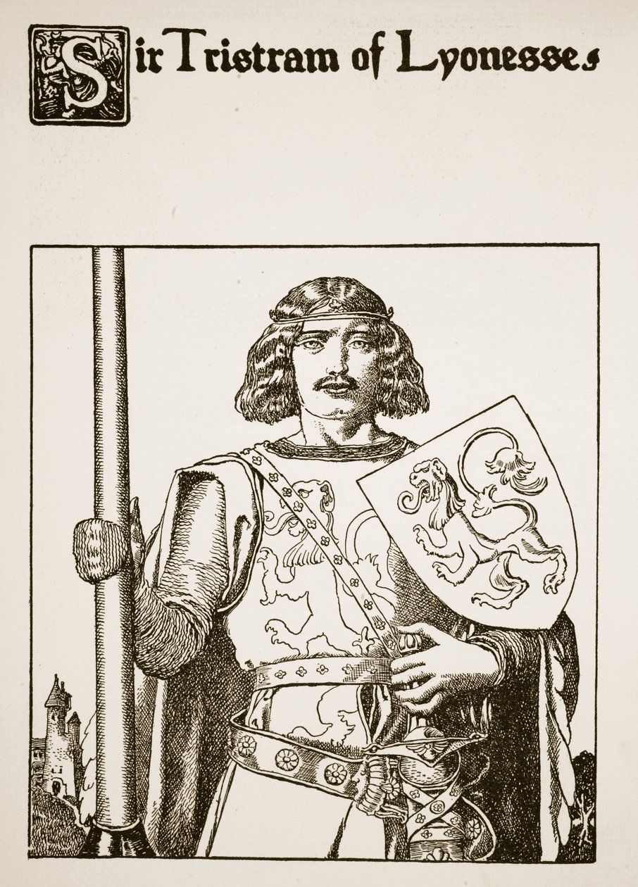 Sir Tristram fra Lyonesse, illustrasjon fra 