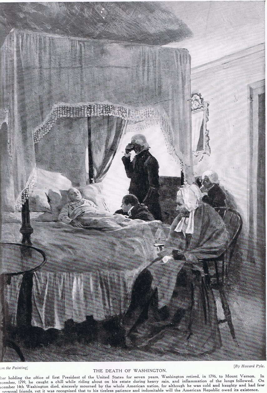 Washingtons død ved Mount Vernon, 14. desember 1799 av Howard Pyle
