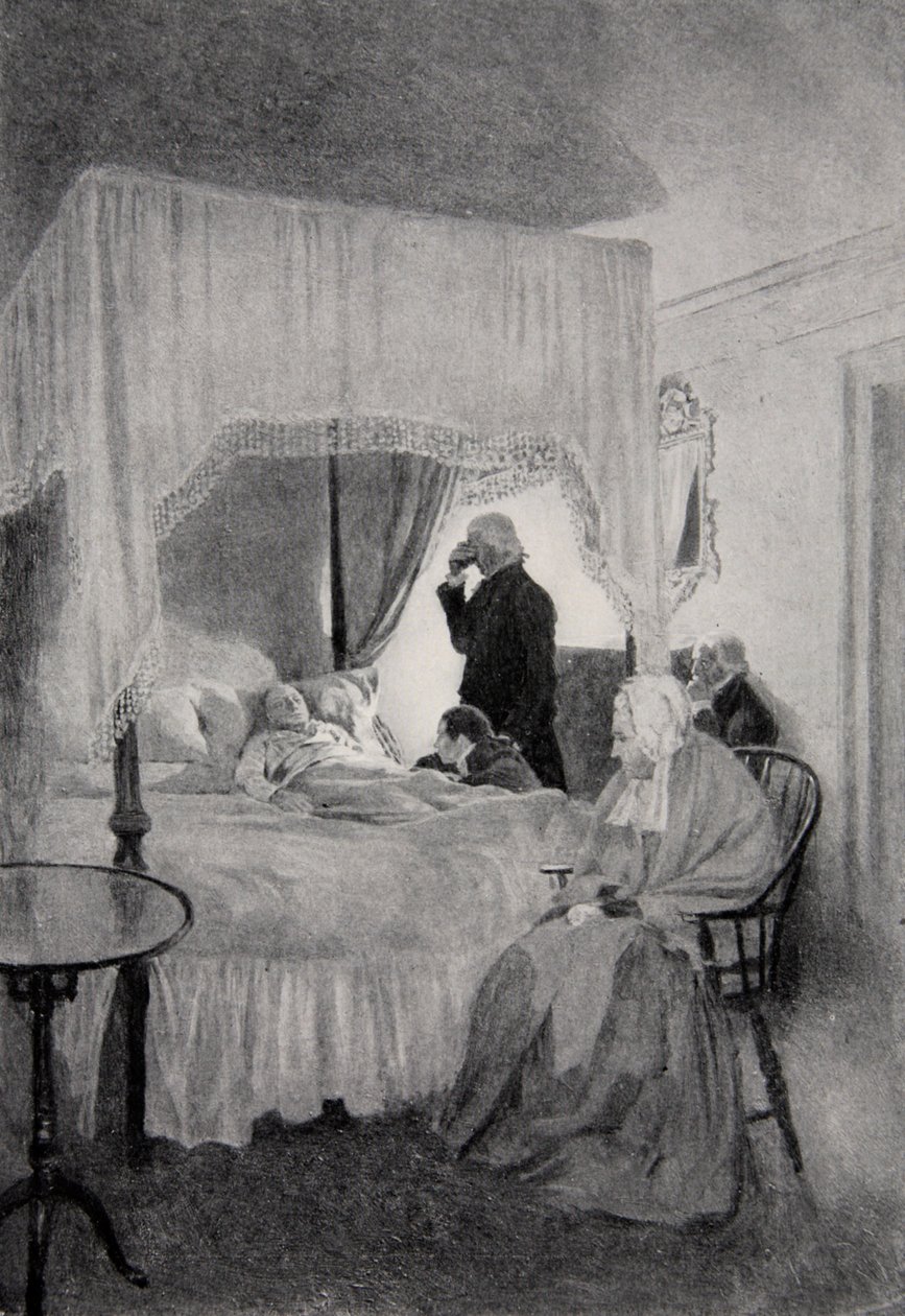 Washingtons død ved Mount Vernon, 14. desember 1799 av Howard Pyle